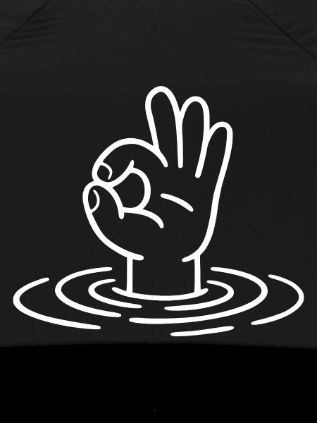Hand OK Sign Waves
