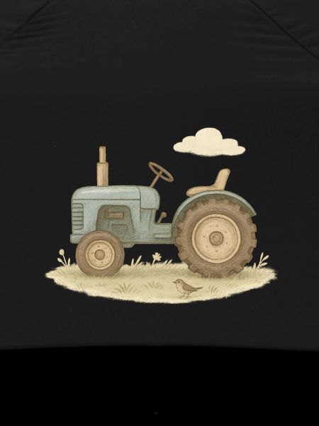 Blauer Oldtimer-Traktor