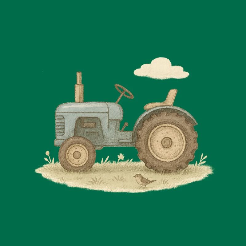 Blauer Oldtimer-Traktor