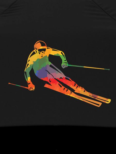 Farbiger Skifahrer