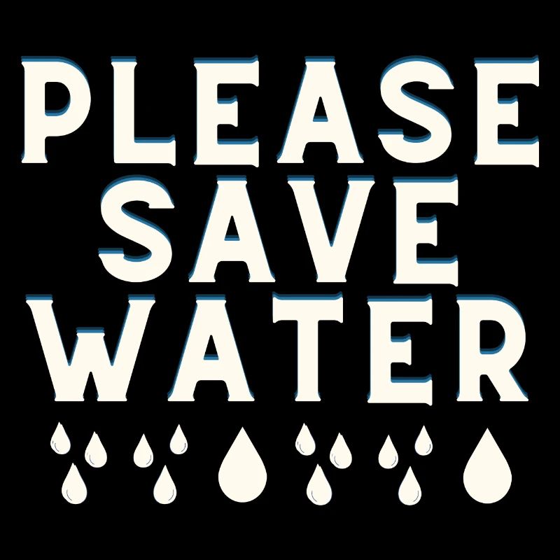 Please save water - watterdrops