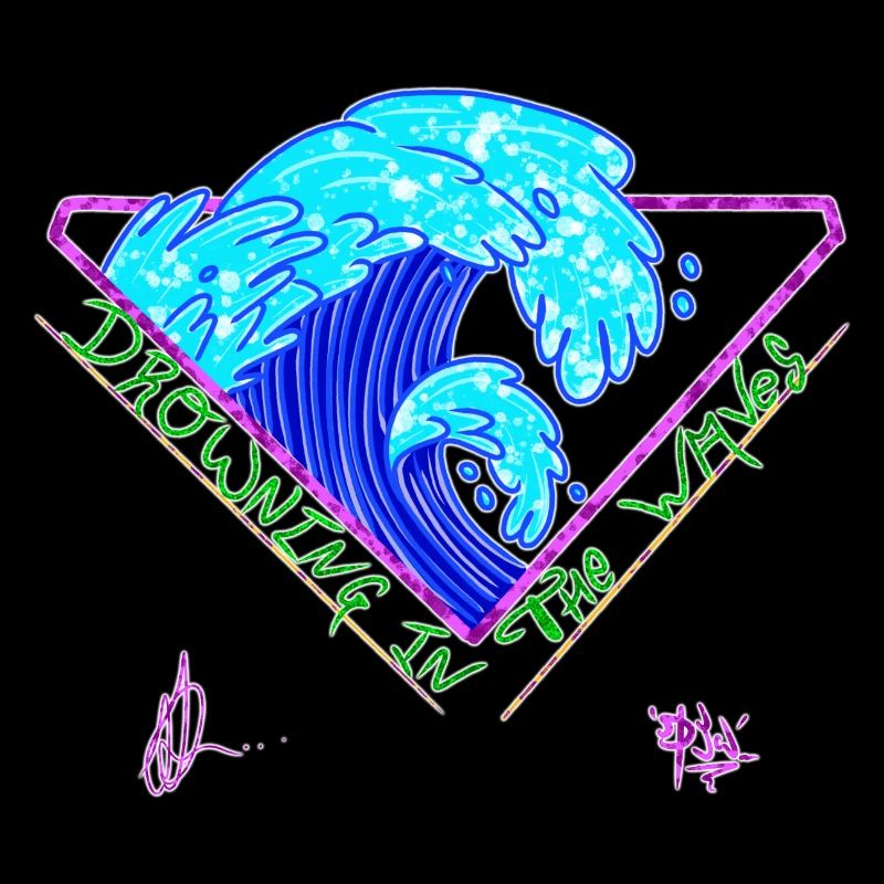 Noyade dans les vagues