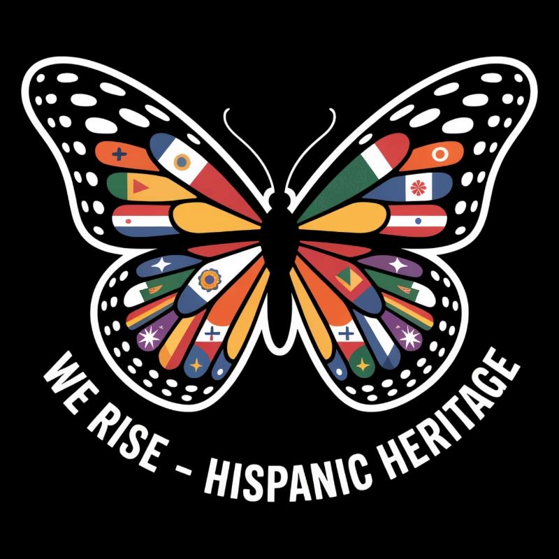 We Rise Hispanic Heritage Schmetterling