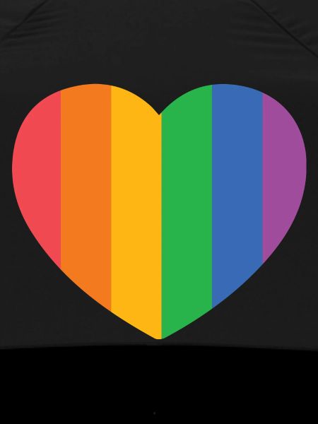Coeur avec rayures de fierté