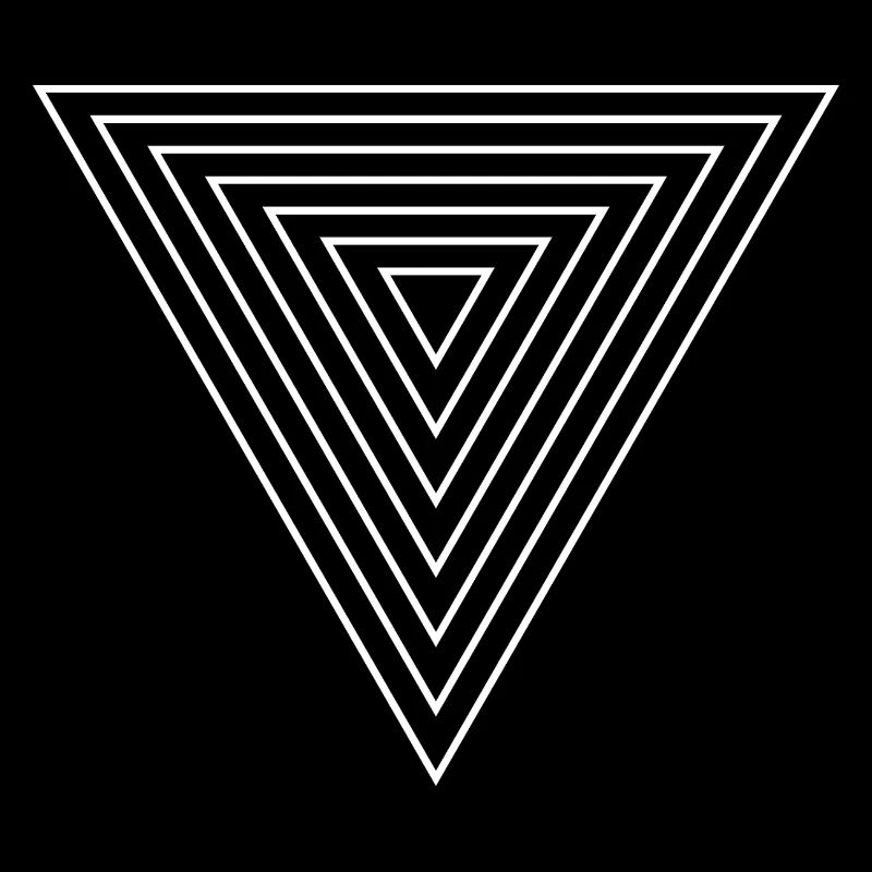 Concentric Triangle Line Art