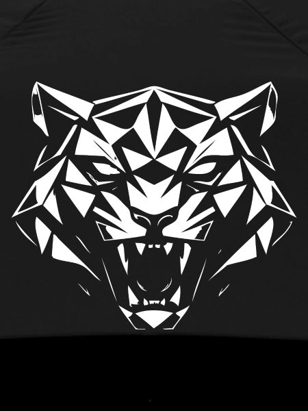Geometric tiger in facet style