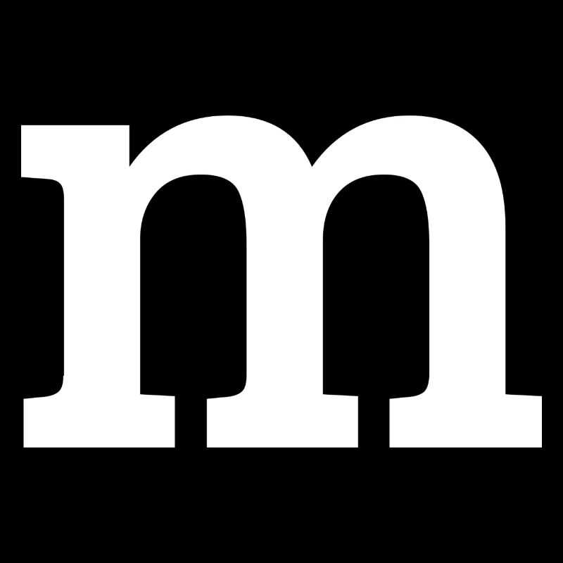 Lettre « m » blanche