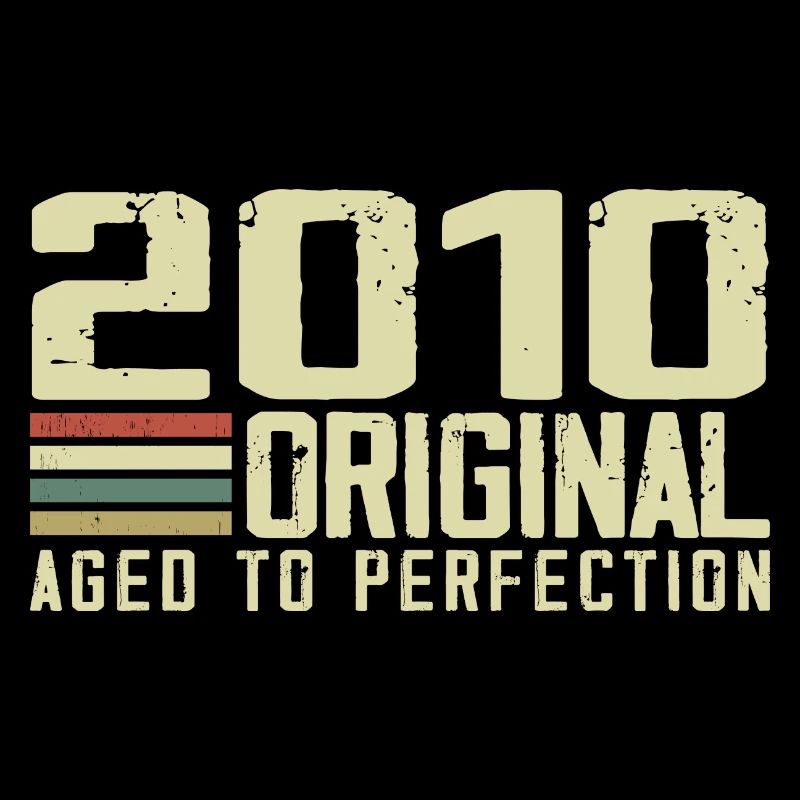 Né en 2010 - Vintage 2010 - 14e Anniversaire Rétro