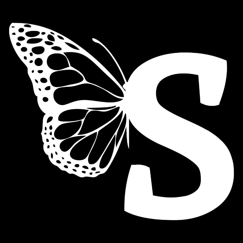 Buchstabe S Schmetterling