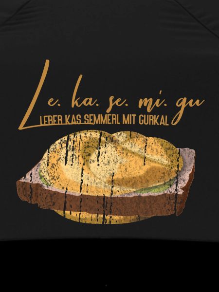 Leberkäs Semmerl with gherkins – dialect