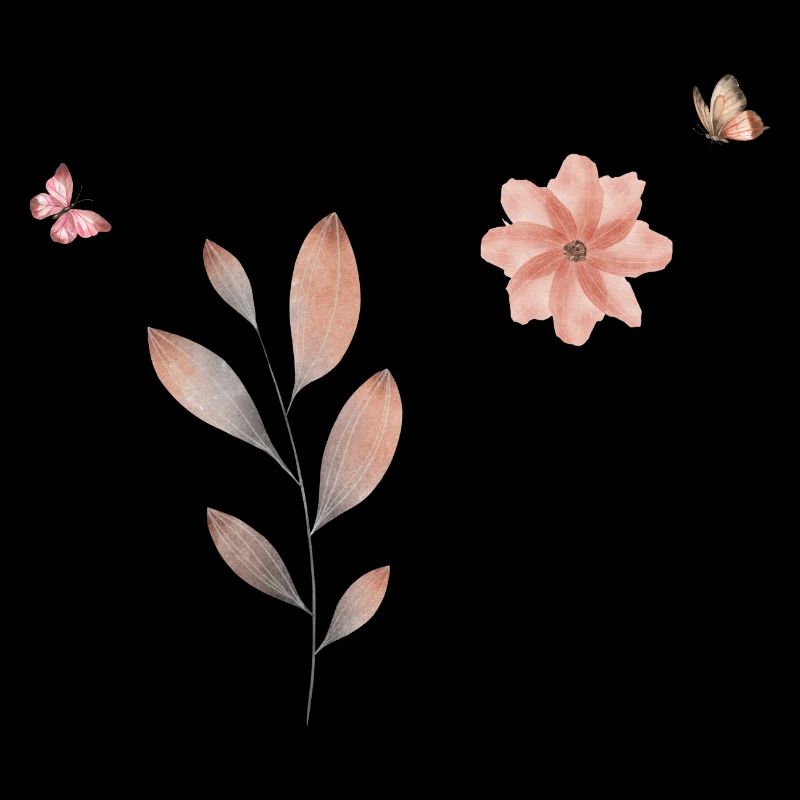 Lettre e fleurs sauvages aquarelles