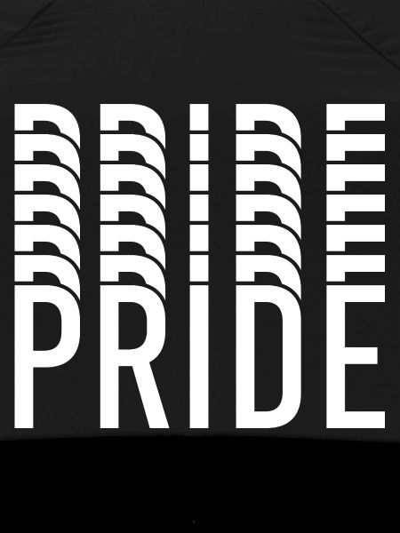 Pride-Typografie in Farbclustern
