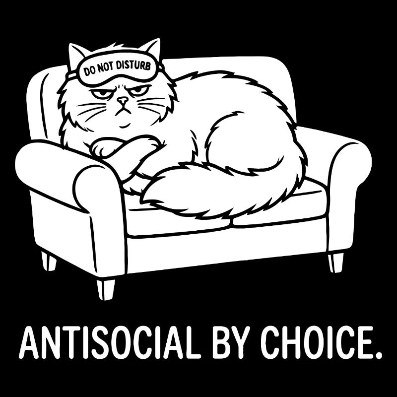 Antisocial par choix cadeau de chat