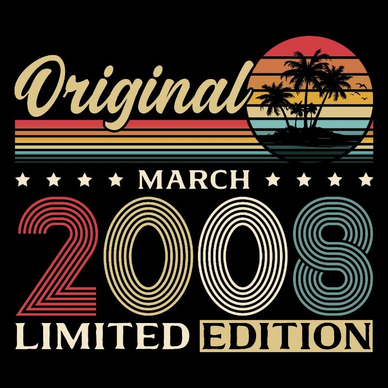 18. Geburtstag Geschenk Mann Frau März 2008