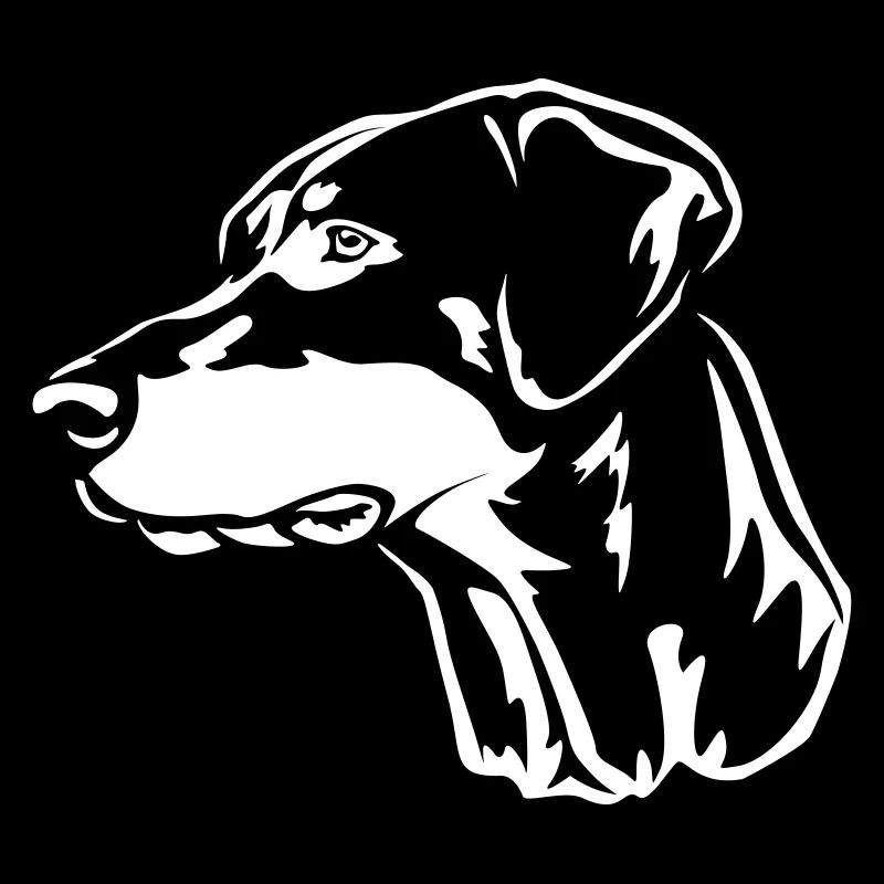 Dobermann Kopf "Black Edition"