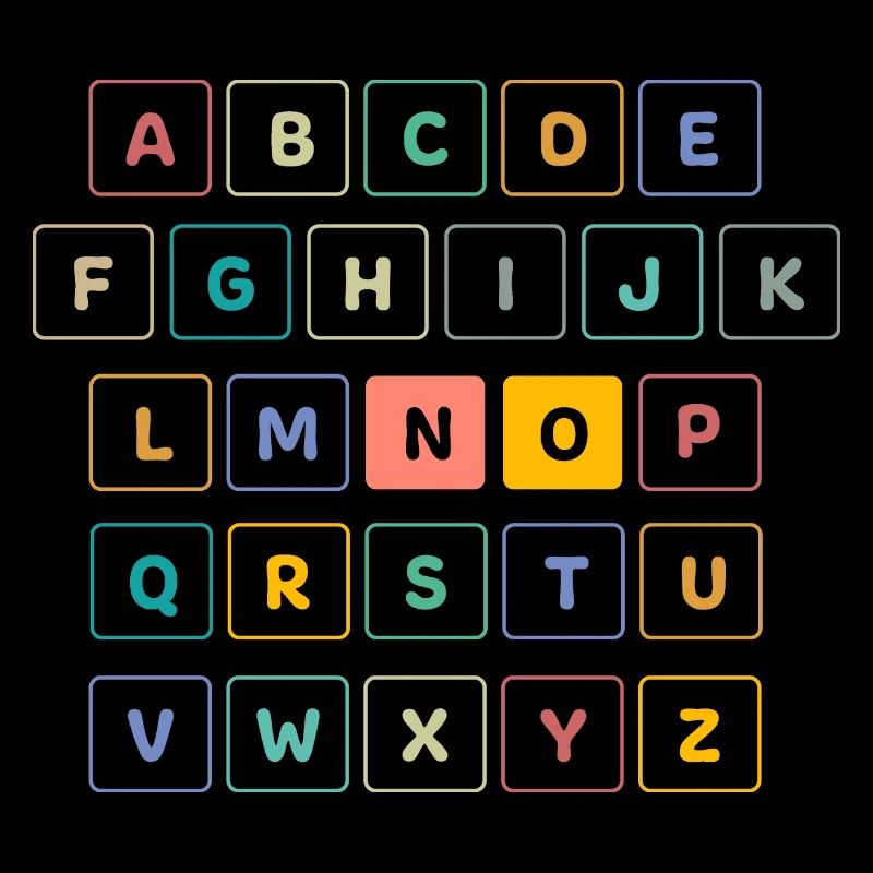 ABC Button NO - Kindergarten Vorschule Schule