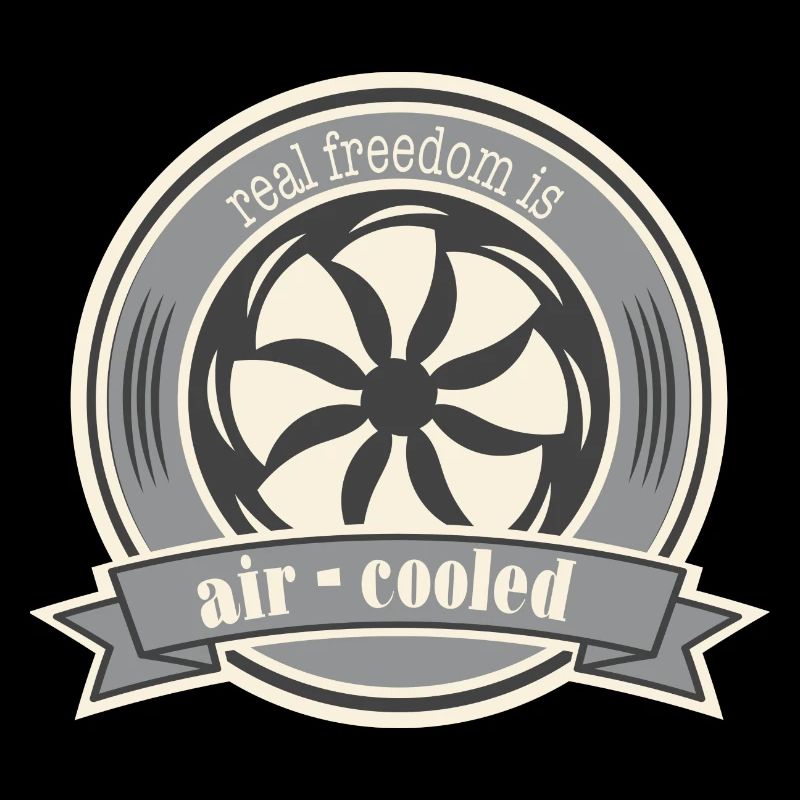 Oldtimer Air-cooled boxer engine Saying freedom