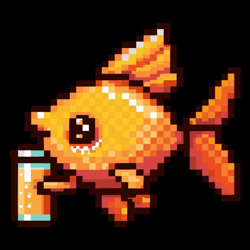 Goldfish Beer Pixel