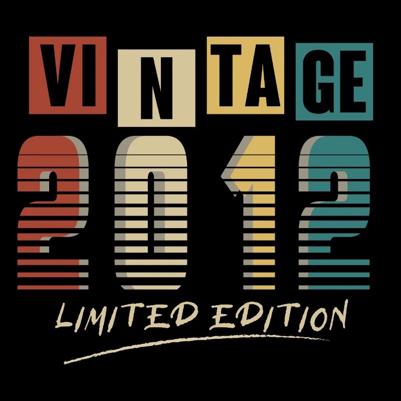 2012 Vintage 2012 né en 2012 anniversaire. Année 2