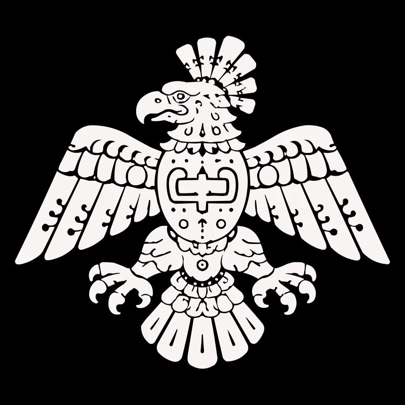 Motif totem d’aigle aztèque