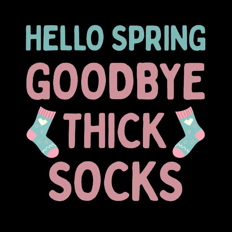 Hello Spring Goodbye Thick Socks