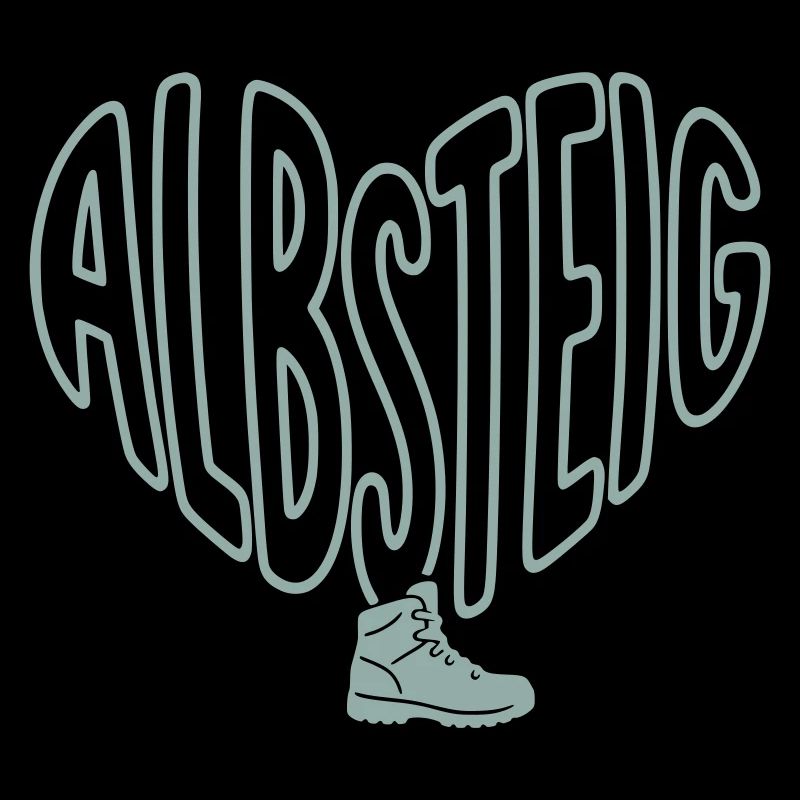 Albsteig Herz mit Wanderstiefel