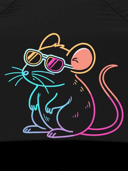 Rainbow Rat Neon Glasses