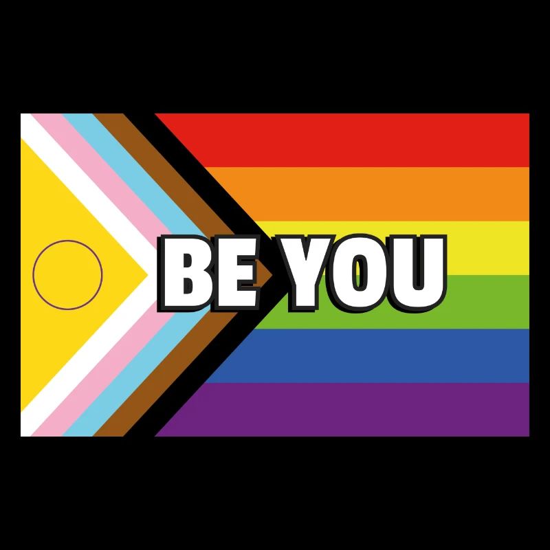 Drapeau de progrès de la fierté inclusive SOYEZ VOUS