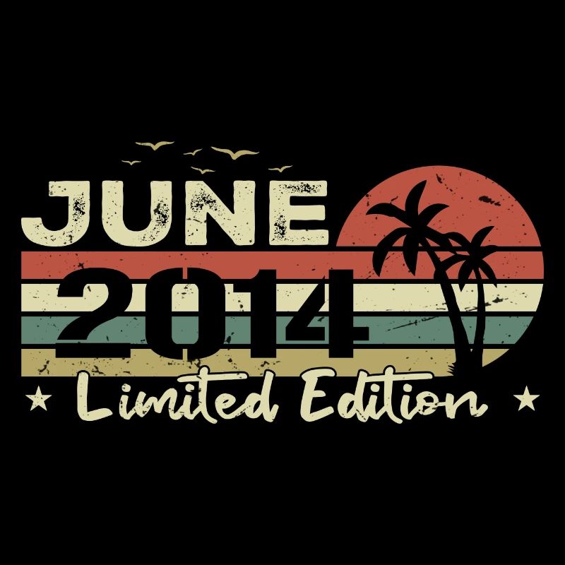 June 10th Anniversary Vintage Born 2014 Vibe