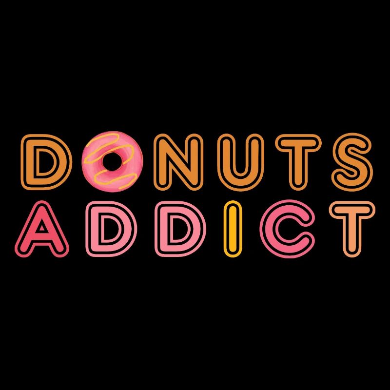 Donuts süchtig rosa Karamell