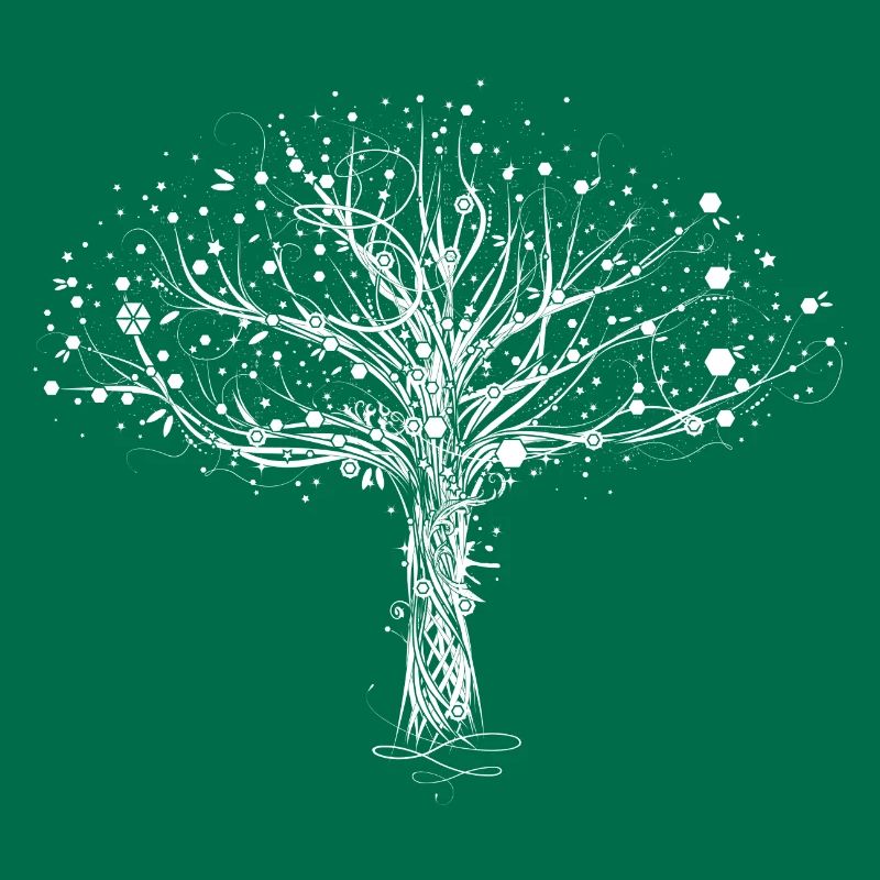 A white tree