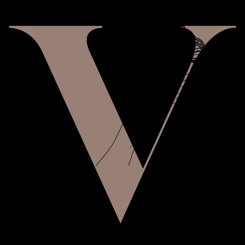 Letter V Magic butterfly
