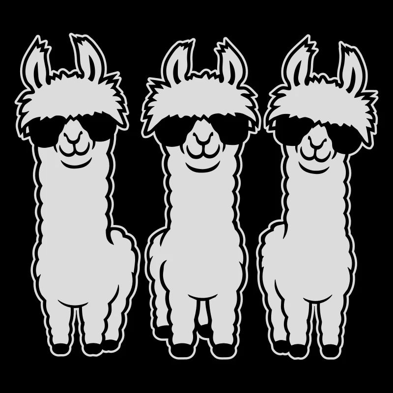 Three Cool Llamas Series Sunglasses Funny Animal