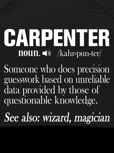 Carpenter Definition Funny Craftsman Saying