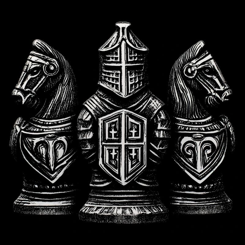 Chess Knight Medieval Figures for Men