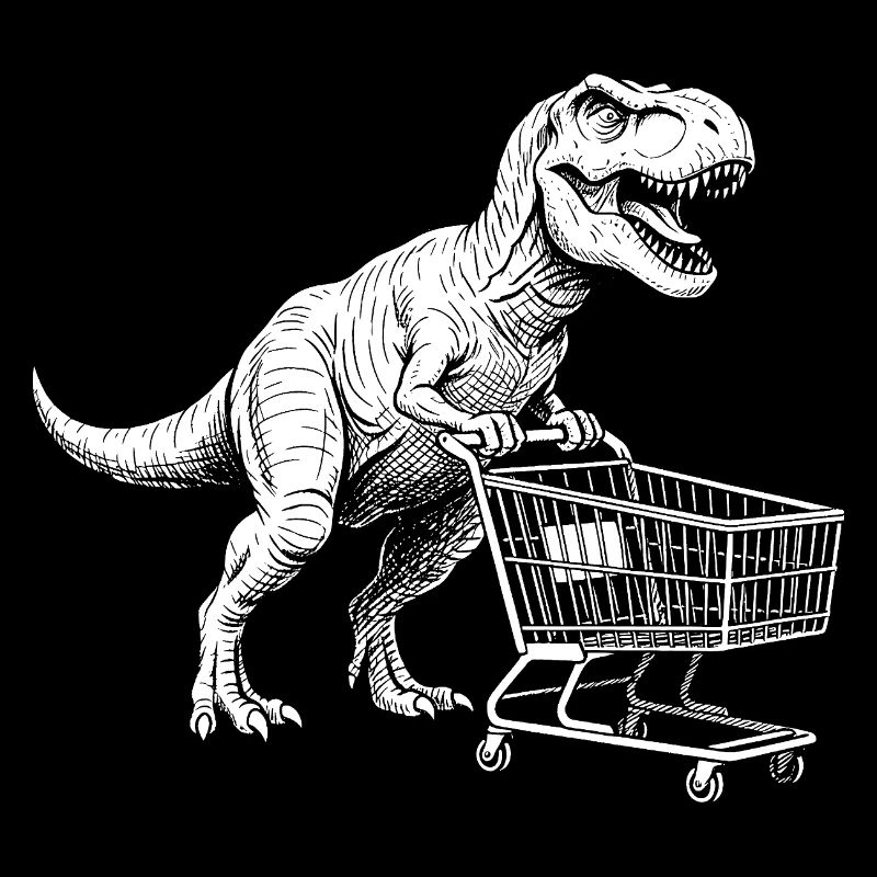 Dino Shopper : T-Rex avec chariot