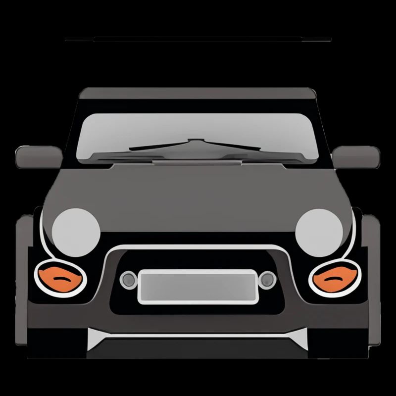 Minimalistisches Auto frontal