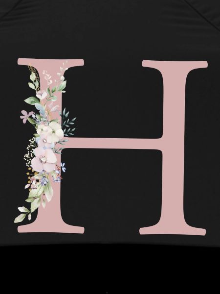 H Monogram, Floral, Personalizable