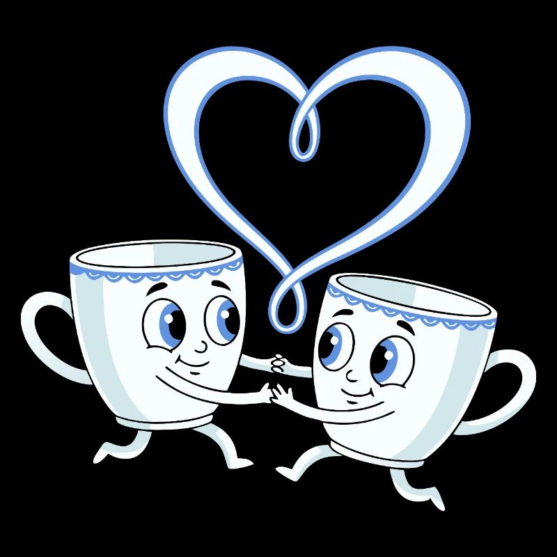 Kaffee Tassen Paar Herz