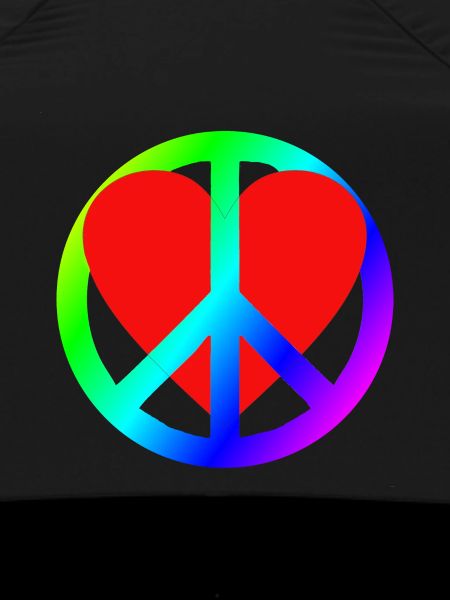 Heart Peace Rainbow Symbol