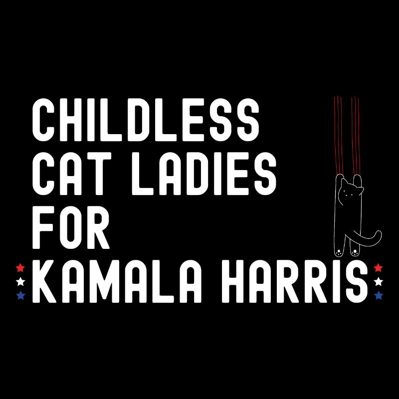 Dames chat sans enfant pour Kamala Harris 2024 -