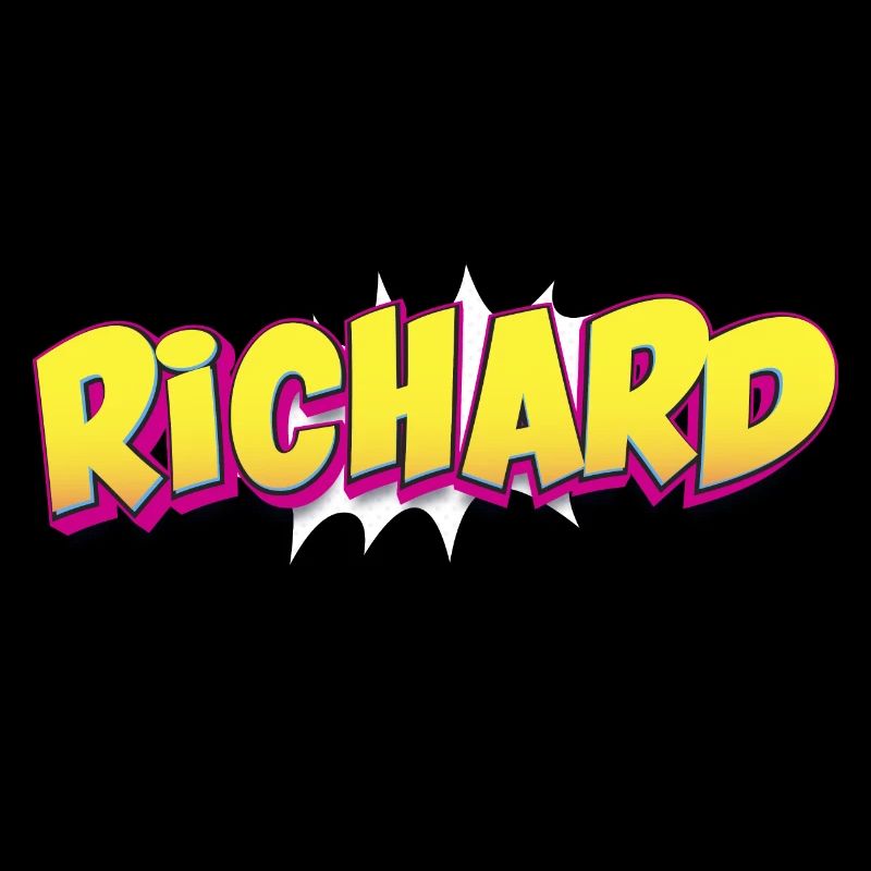 Richard Benutzerdefinierter Name Comic-Buch-Stil Pop-Art,