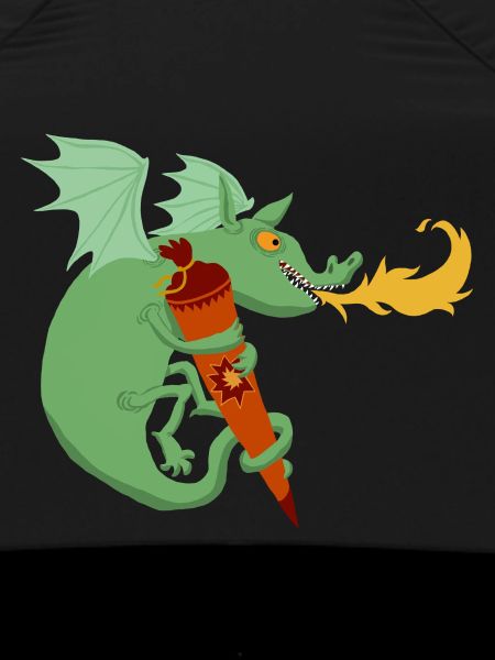 Dragon with school cone