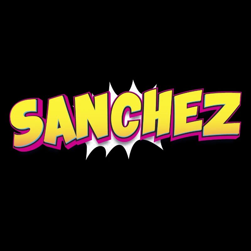 Sanchez Benutzerdefinierter Name Comic-Buch-Stil Pop-Art,