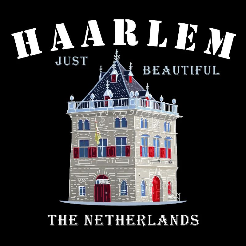 Haarlem Facade De Waag, Pays-Bas Dessin à la main