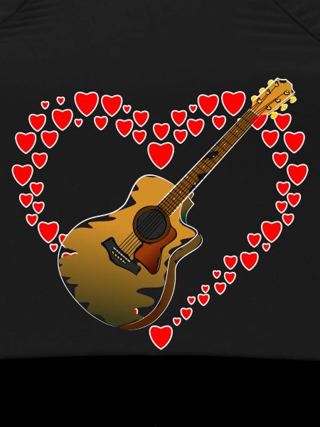 Heart with guitar