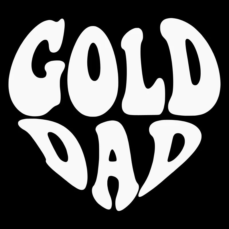 Gold Dad Small Heart Logo (Custom Color)