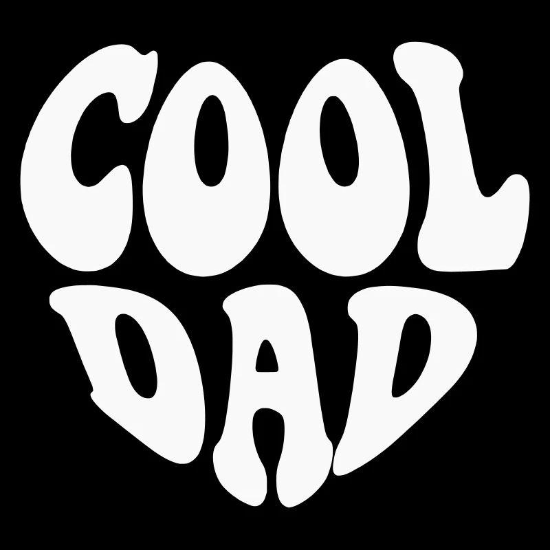 Cool Dad Heart Logo – Anpassbare Farbe