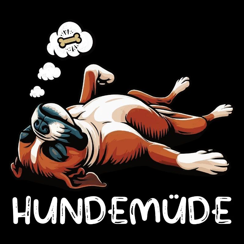 Hundemüde Boxer Boxerhalter Boxerhund Boxerhunde