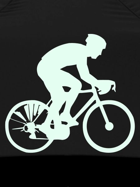 Cyclist Silhouette Mint